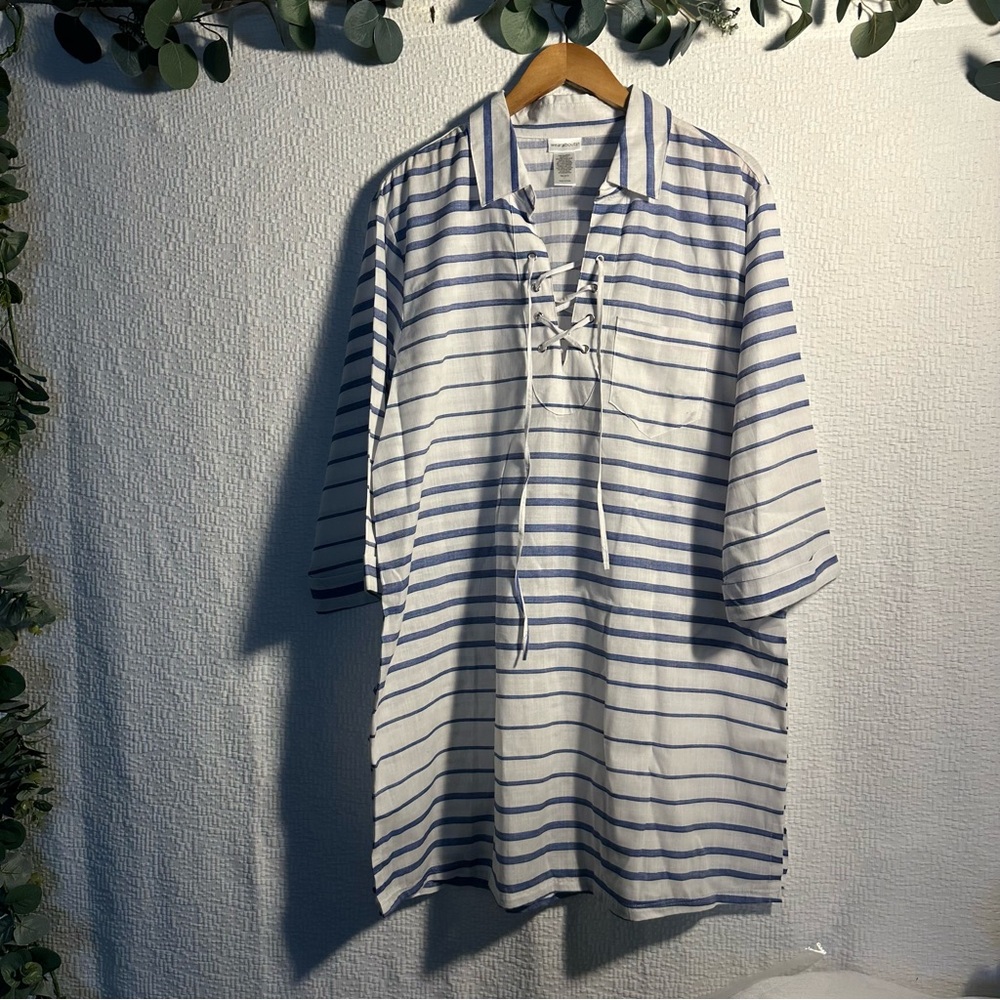 NWOT Wearabouts Nautical Dress Cover up Size:Large/see pictures for measurements